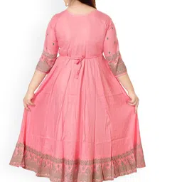BAESD Girls Embroidered Cotton Gown Ethnic Dresses image 3