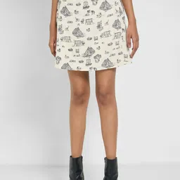 People Printed A-Line Mini Skirt-picture-13