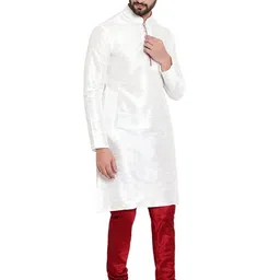 JEXI Men Regular Dupion Silk Kurta with Pyjamas image 2