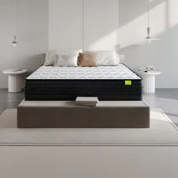 Wakeup India White & Black Quilted Riserox Luxe Comfort Pocket Spring King Mattress-image-83