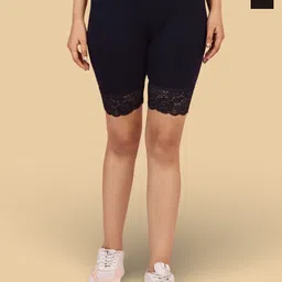 Jinfo Women Pack of 2 Self Design Skinny Fit Mid-Rise Cotton Sports Shorts-image-69