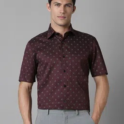 Louis Philippe Men Classic Spread Collar Floral Printed Cotton Formal Shirt image 1