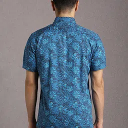 Louis Philippe Sport Slim Fit Floral Printed Spread Collar Pure Cotton Shirt image 4