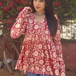 KALINI Floral Print Empire Top-picture-29