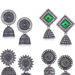 Sangria Alloy Silver-Plated Earrings-picture-11