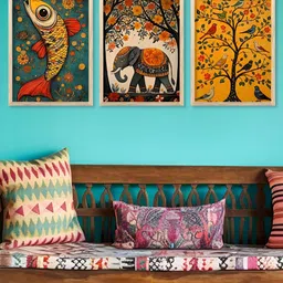 Kotart Brown & Yellow 3 Piece Wooden Birds and Animals Wall Arts image 4