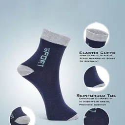 MJE Pack Of 6 Patterned Cotton Ankle Length Socks image 2