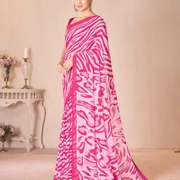 Garden Vareli Abstract Printed Pure Georgette Saree image 2