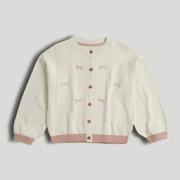 mothercare Girls Geometric Printed Round Neck Crop Cardigan-image-56