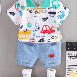 LULU & SKY Boys Printed T-shirt with Shorts-picture-28