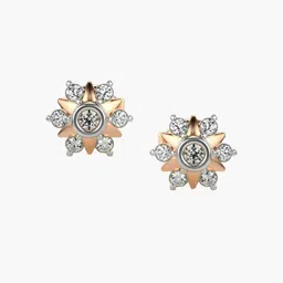 VALANOVA 14Kt Rose Gold 0.24 Carat Lab Grown Diamond Earrings-image-14