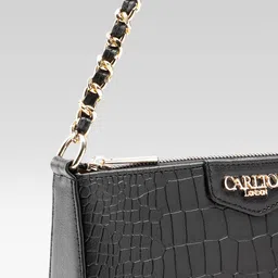 Carlton London Textured Structured Shoulder Bag image 4