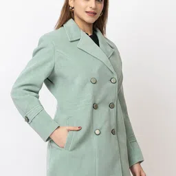 Lady Leaf Winter Wear Tweed Led Flock Coat image 3