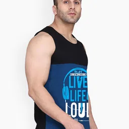 SLOWLORIS 2 Pcs Round Neck Innerwear Vests SL26 COMBO (LOUD BLKPCK) (JUST RUST) image 4