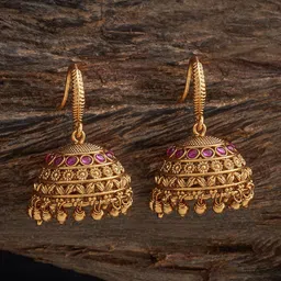 Kushal's Fashion Jewellery Dome Shaped Jhumkas Earrings-picture-34