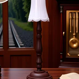 Flenzy Brown Acrylic Traditional Frusturical Shaped Table Lamp-picture-11
