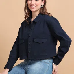 GLAM & CHIQUE Women Crop Tailored Jacket-picture-13