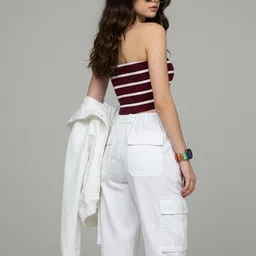 CORSICA Striped Tube Crop Top image 5