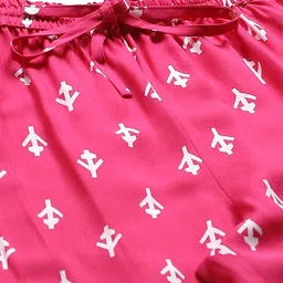 YASH GALLERY Women Printed Top With Pyjama Night suit image 2