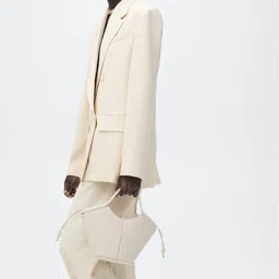 MANGO Straight Fit Notched Lapel Collar Double-Breasted Formal Blazer image 5