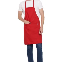 uniformer Red 12 Pieces Cotton Aprons image 3