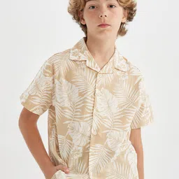 DeFacto Boys Floral Opaque Printed Casual Shirt-image-38