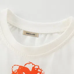 INCLUD Boys Graphic Printed Round Neck Regular Fit Casual T-Shirt image 4