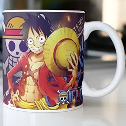 Mr UVD Red & Blue Cartoon Characters Printed Ceramic Matte Mug 339 ML-picture-12