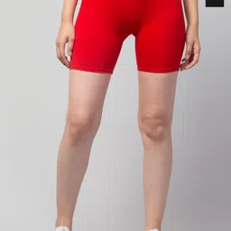 CKARFE Women Pack of 2 Skinny Fit Mid-Rise Sports Shorts-image-40