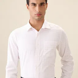 Park Avenue Windowpane Checks Checked Spread Collar Shirt-picture-13