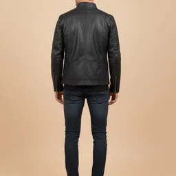 Mast & Harbour Men Biker Jacket with Patchwork image 3