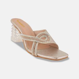 Rubeezz Textured Party Block Sandals-picture-1