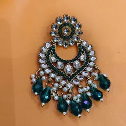 Women Click Crescent Shaped Drop Earrings image 4