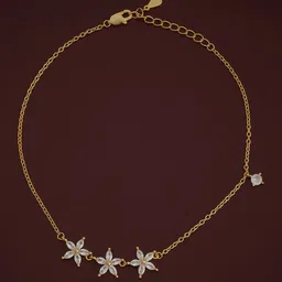 Kushal's Fashion Jewellery 92.5 Pure Silver Gold-Plated Anklet-picture-31