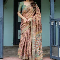 ALMAARI FASHION Ethnic Motifs Pure Cotton Banarasi Saree image 3