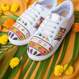 The Saree Sneakers Women Textured Sneakers-picture-33