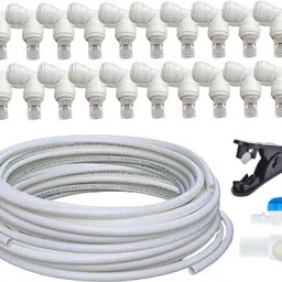 zecqua 20 meter Fogger PIpe Setup 20 pcs nozzel for Home/Mist Cooling System 100 L Hose-end Sprayer-picture-12