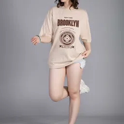 PRONK Women Typography Printed T-shirt image 2