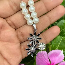 KALAFICIAL Women Rhodium-Plated Contemporary Pendants & Chains image 2