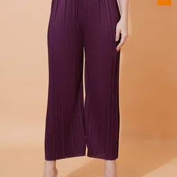 Kushi Flyer Women Pack of 2 Comfort Regular Fit Mid-Rise Trousers-picture-31