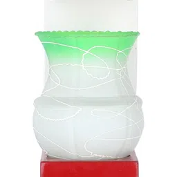 1ST TIME Green & Red Textured Wood Contemporary Abstract Shaped Shaped Wall Lamp image 2