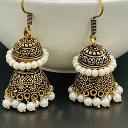 ZIVOM Contemporary Jhumkas Earrings-image-23