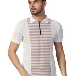 Blisstone Men Striped Polo Collar Cotton T-shirt-picture-30