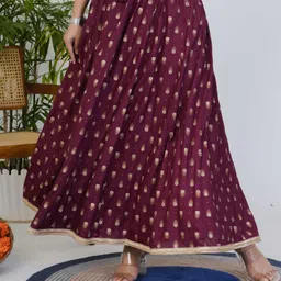 MEHKFAB Printed Flared Maxi Skirts-picture-17