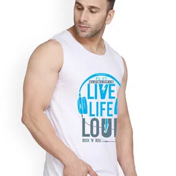 SLOWLORIS Pack Of 2 Printed Gym Innerwear Vests SL26 COMBO (LOUD WHITE) (JUST BLACK) image 4