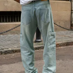 Powerlook Men Light Blue Panneled Jeans image 5