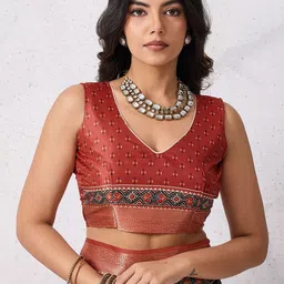 PBS PRINTS Ethnic Motifs Silk Blend Handloom Tussar Saree image 4