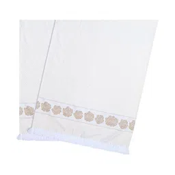 Saral Home Beige & White 2 Piece Printed Cotton 400 GSM Towel Set-image-74