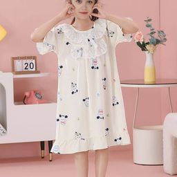 INCLUD Girls Cartoon Printed Nightdress-picture-0