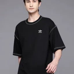ADIDAS Originals Contrast Stitch Drop-Sleeves Pure Cotton Oversized Essentials T-shirt-picture-12